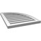 Ekena Millwork Quarter Round Top Right Surface Mount PVC Gable Vent w/ 2"W x 1-1/2"P Brickmould Frame, 20"W x 26"H GVPQR20X2602SF - alternate 2